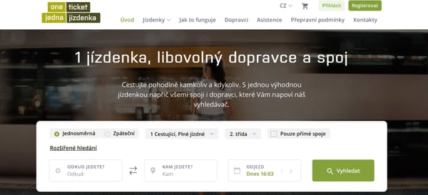 Vše o Oneticket jedna jízdenka